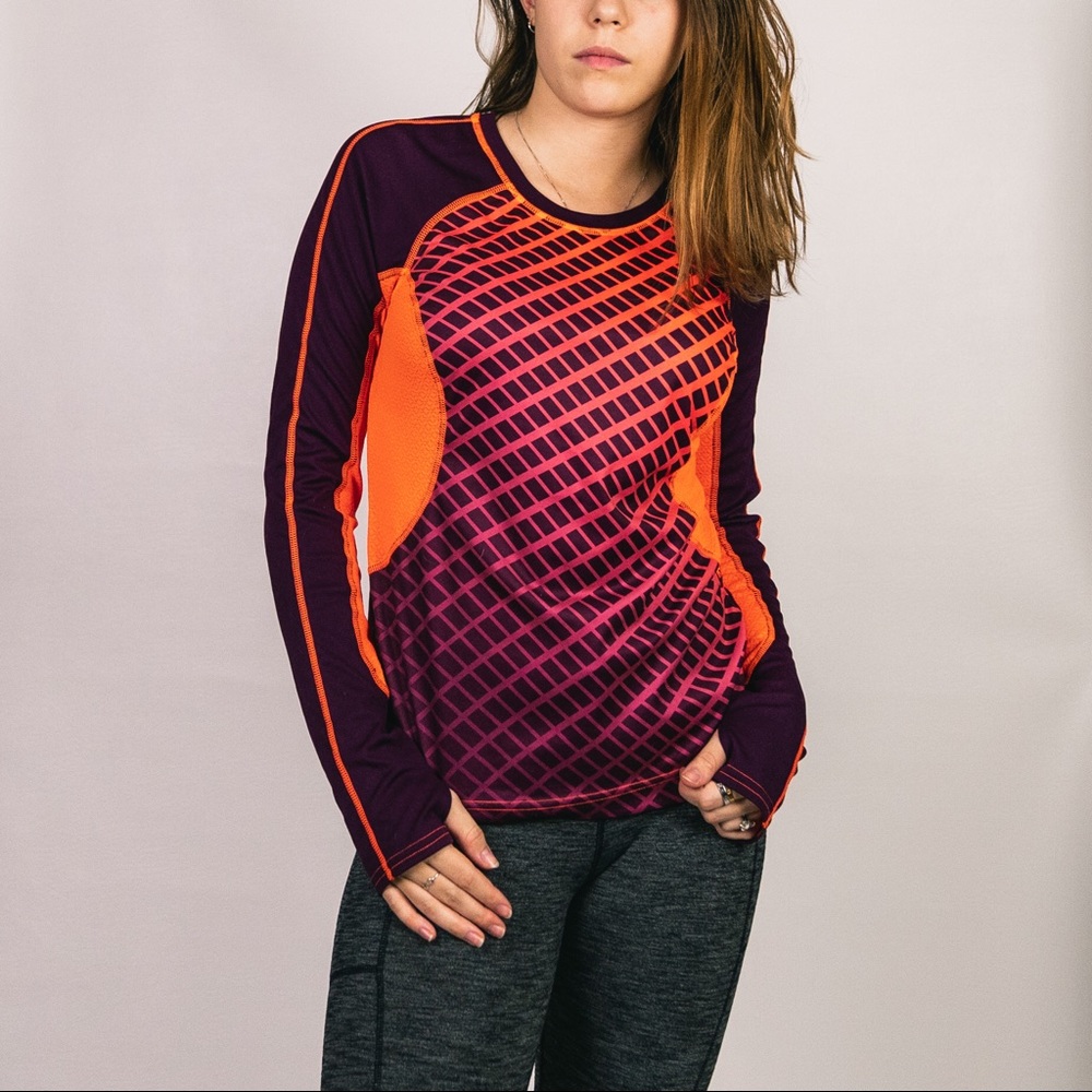 FILA SPORT PURPLE LONG SLEEVED WORKOUT SHIRT
